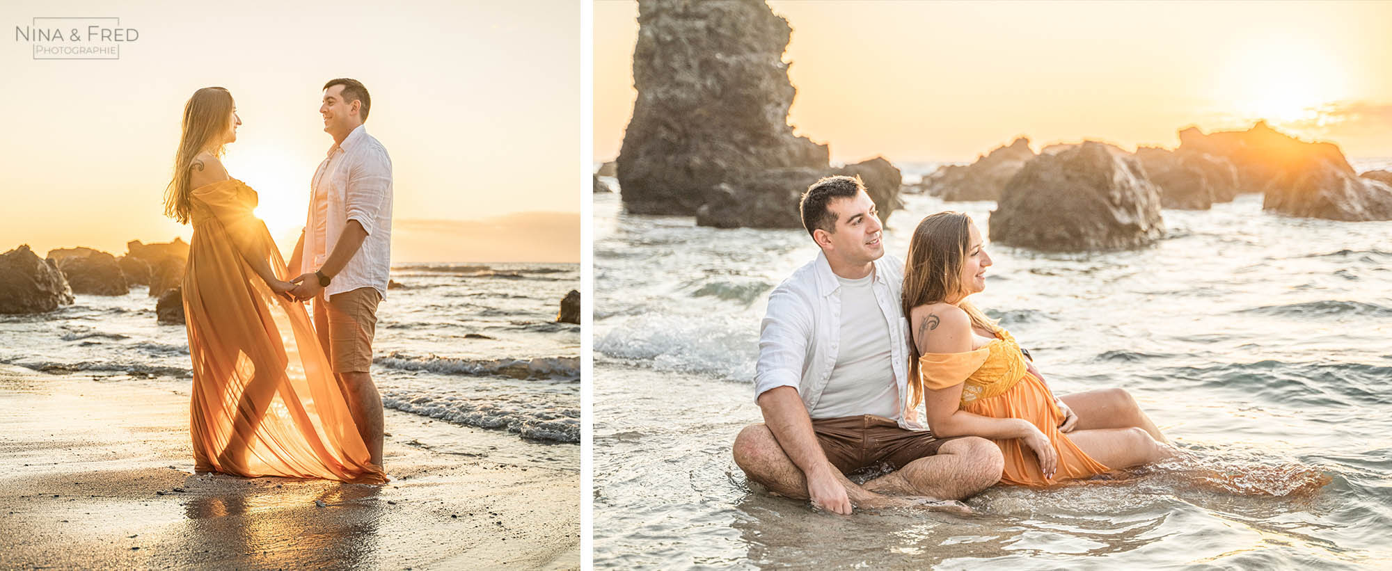 Séance photo de grossesse en couple au sunset M&A-24